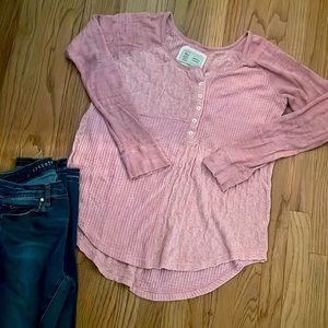 Anthropology Saturday Sunday long sleeve Henley